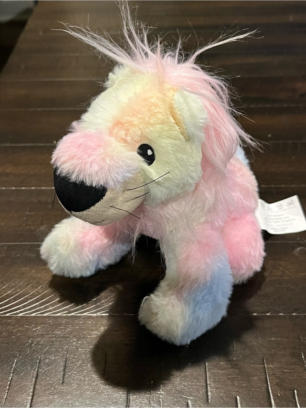 Simply Southern Pastel Pink, Cream & Blue Plush Lion Tye Dye